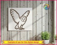 Silhouette outline image of a beautiful barn owl swooping to life with wide-open wings spread wide and proud! With its iconic heart-shaped face, sharp talons ready to land, and striking black-and-white outline art style, this wise hoot-owl clipart is pure magic. Every feather, beak, and claw is crisp, clean, and full of owl-y charm.