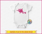 Silhouette image of a flying sugar glider with wide gliding membranes, fluffy curled tail, big cartoon eyes, tiny paws, and adorable face markings in a bold silhouette style. This sugar glider clipart captures the playful look of this Australian marsupial with clean high contrast lines perfect for decals and crafting.