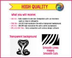 Cobra SVG cut file featuring a striking king cobra silhouette. This digital image displays an aggressive cobra clipart graphic with an expanded hood, bared fangs, and a coiled body. A detailed snake vector and transparent PNG design highlighting a fierce cobra snake with a bifurcated tongue.