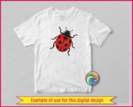 This ladybird svg shows a round red and black beetle with bold spots, curled antennae, and little folded legs peeking out from its shell. It comes as a high-quality vector with smooth lines on a transparent background, easy to cut and weed or use as clipart in printing and digital projects, and this red & black ladybug design is set up as a layered vector file so each colour cuts separately for a multi-layer decal. The rounded shape and playful pose of this spotted lady beetle give it a friendly, spring garden-fresh feel that makes it hard to resist adding to your next project.